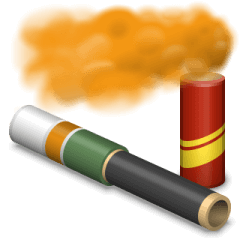 Цветной дым и огонь